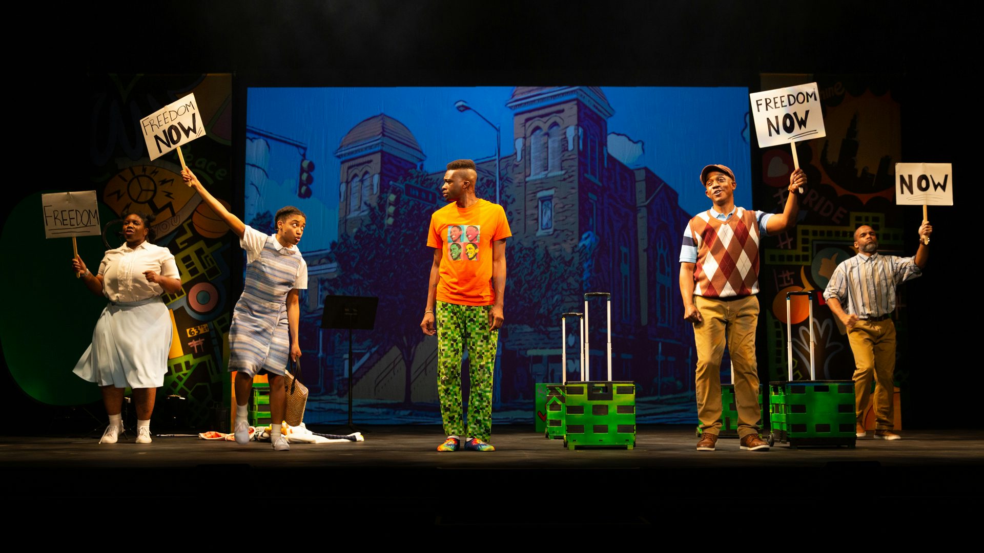 Jabari attends a freedom march.