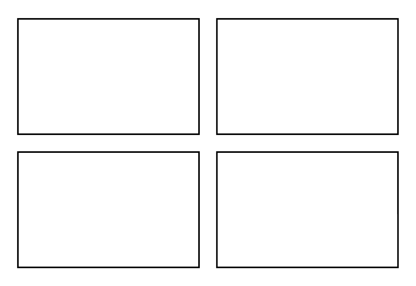 Grid of four blank rectangular panels