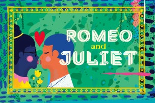 Illustration of two teens puckering up to kiss with text that says 