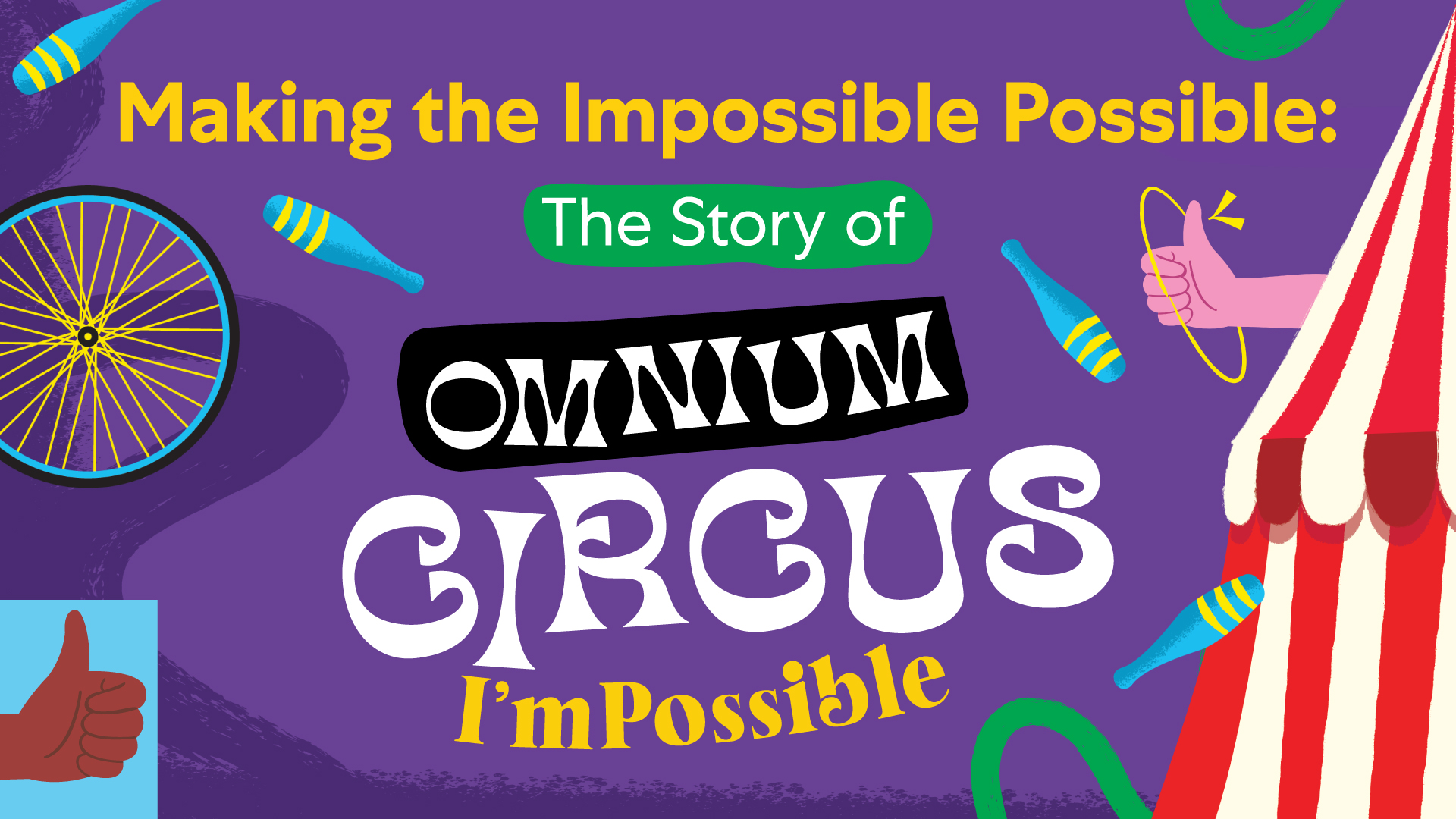 Header image with circus imagery and title of the blog