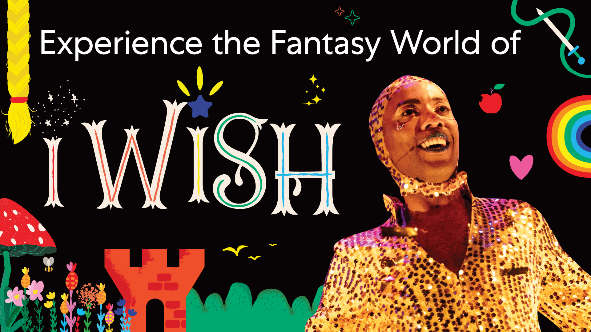 A blog header with a picture of Jordan Laviniere that says "Experience the Fantasy World of I Wish"