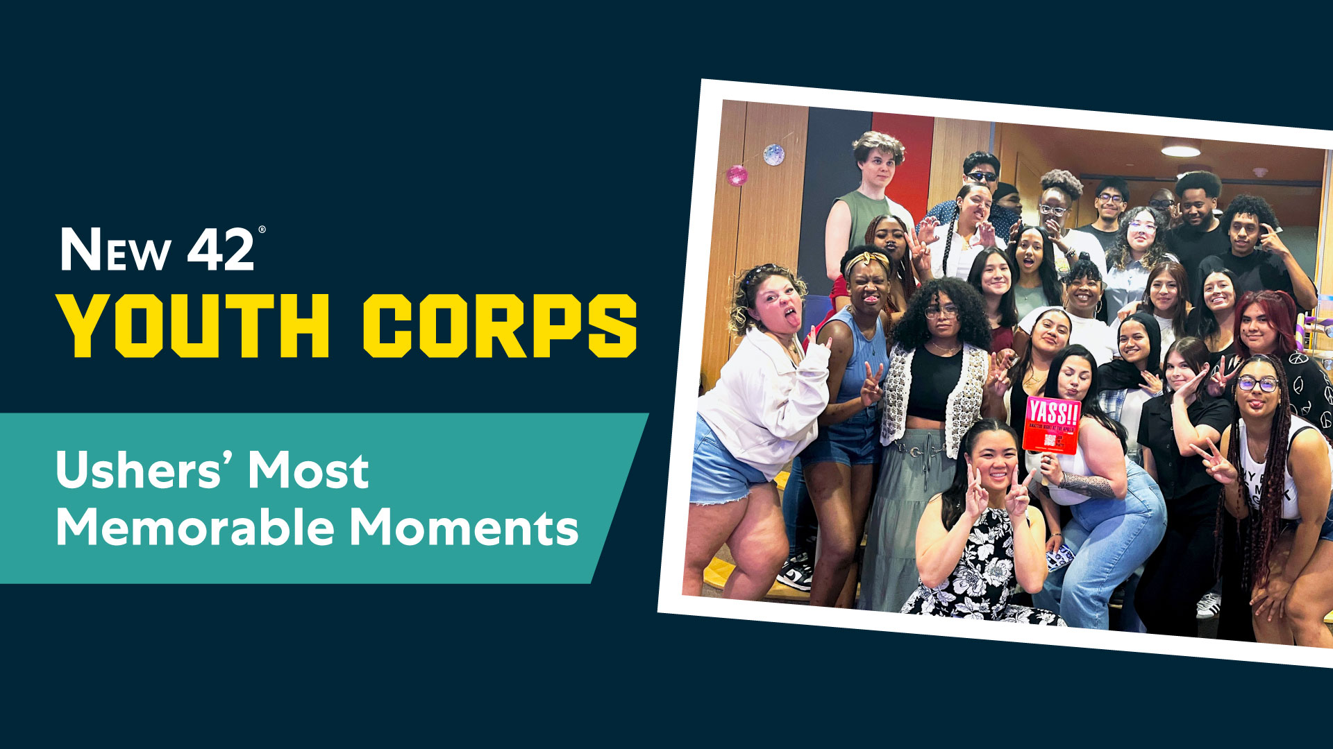 Blog header with the blog title and a group photo of the New 42 Youth Corps