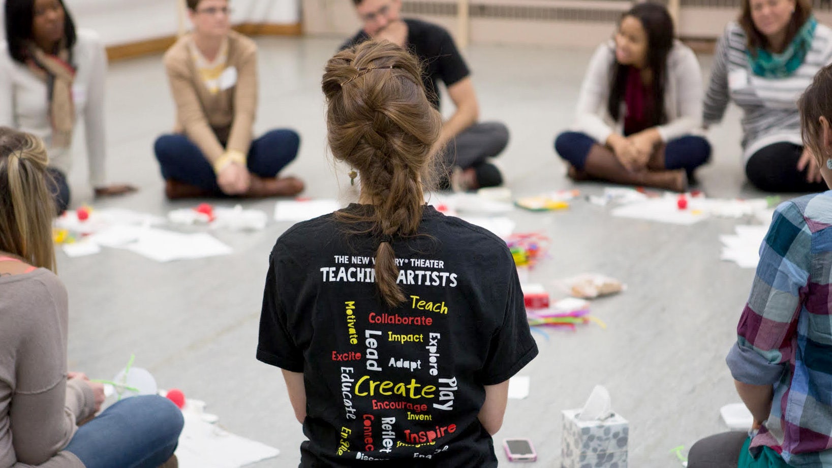 The backs of a girls shirt from a create workshop.