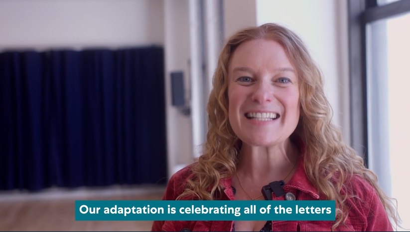 Nina Meehan, a woman with blonde curly hair wearing a red jacket, smiles above the caption 