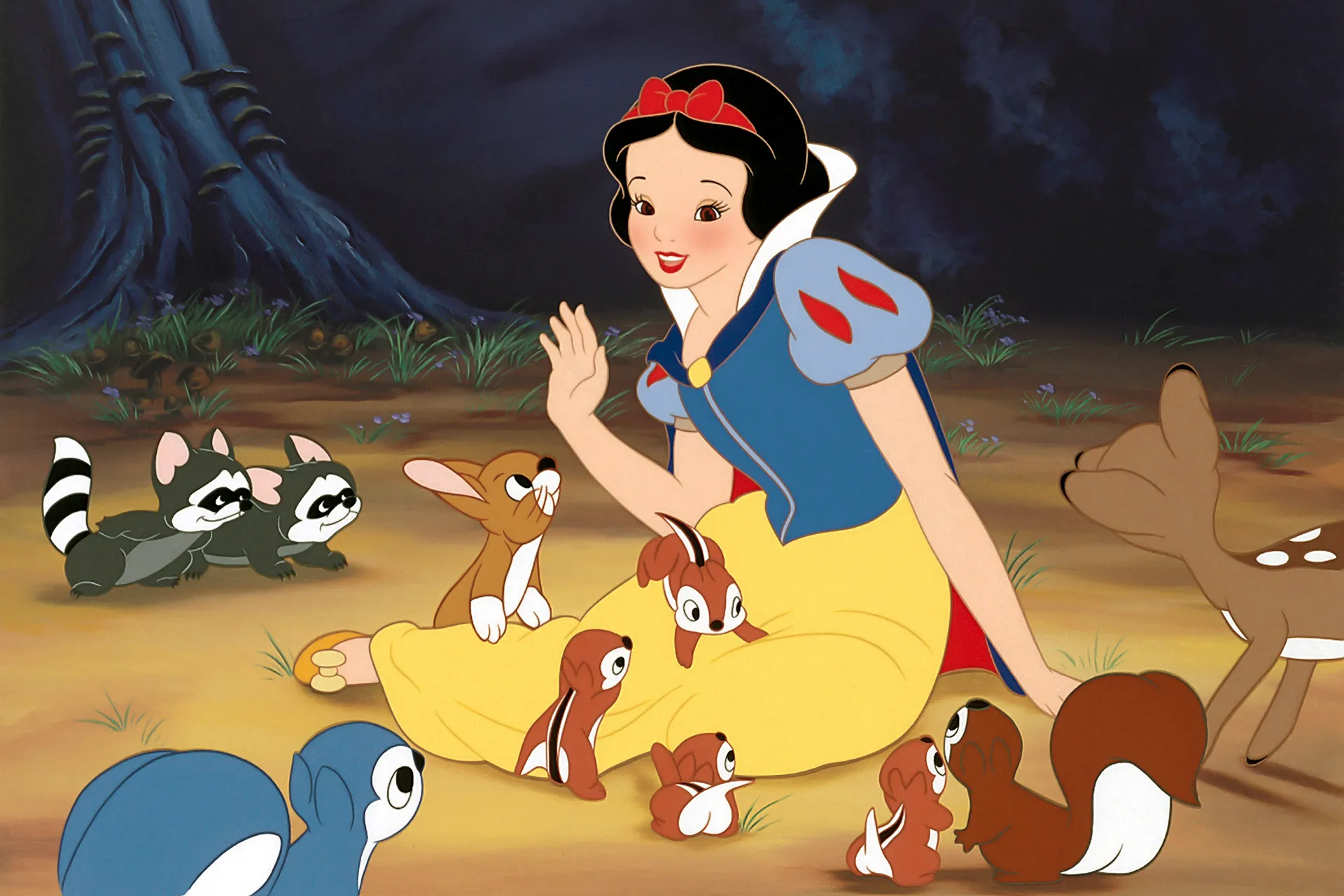 An image from the animated Snow White movie
